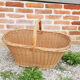 Basket with light wicker linen