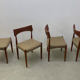 Chaises de salle à manger en teck de Midi par Bernard Petersen années 1960