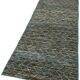 Handwoven Turkish Rustic 90 cm x 320 cm Blue Wool Runner Carpet