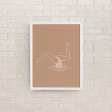 Illustration "Push Barracuda" (orange) by Noums Atelier