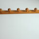 Scandinavian pine wooden ball shaped coat hooks, 1970s.
