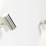 Pair of  wall light modernist metal design brush 1970