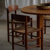 Set of 6 'Folkestole' J39 dining chairs by Børge Mogensen in oak, FDB Møbler, 1950s.