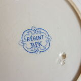 Hollow plate in earthenware decorated with flowers