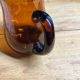 Amber glass pitcher