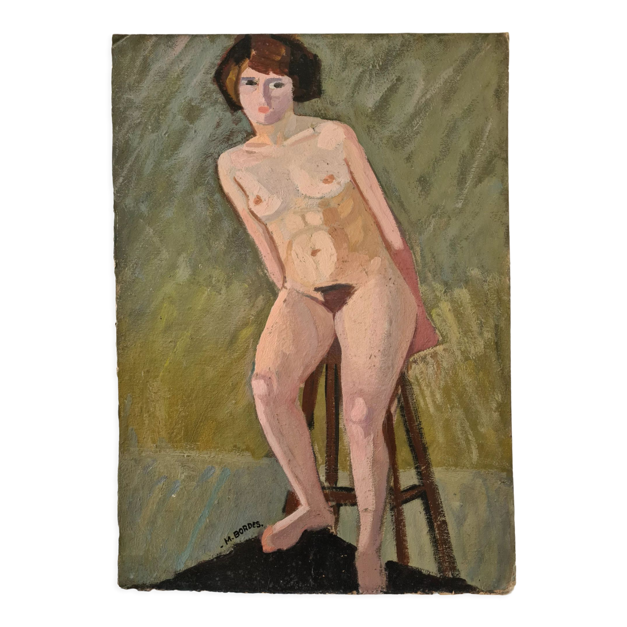 Portrait of a nude on a stool 1923