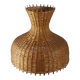 Vintage rattan lampshade from the 70s, mid-century style.