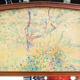 Great mirror art deco, trumeau walnut 161x110cm