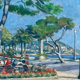 Paul Dominique Audfray - View of Nice, oil on canvas