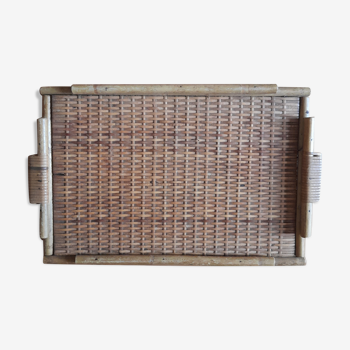 Service Tray In Rattan And Mother Of Pearl Shell Of Capiz Selency Service Tray In Rattan And Mother Of Pearl Shell Of Capiz Selency