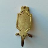 Vintage patère in solid golden brass