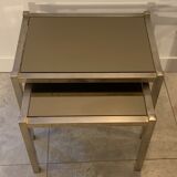 Brass nesting coffee tables