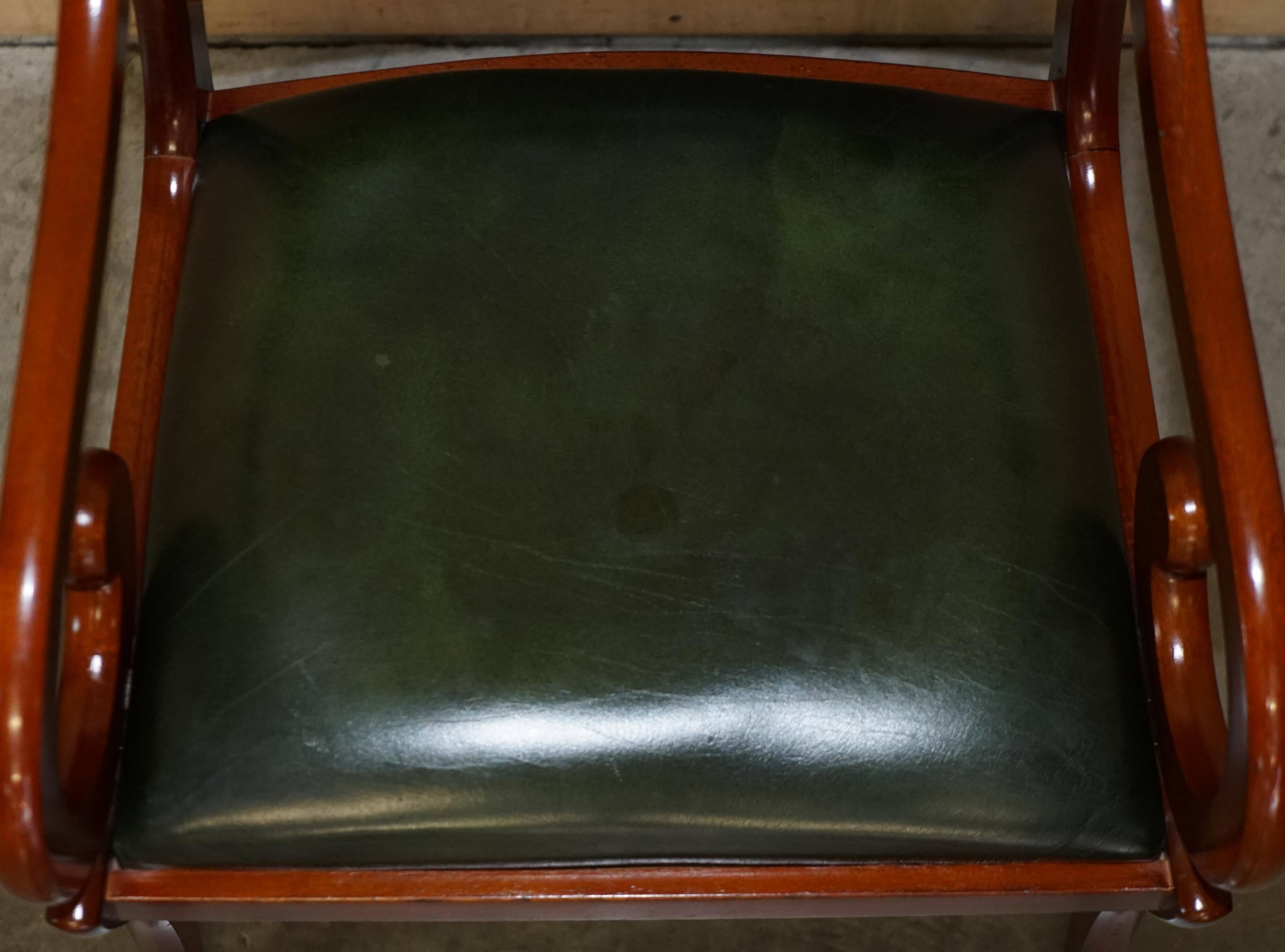 Chesterfield upholstered leather office chair, Victorian style