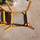 3 vintage design bridge armchairs, rounded armrests