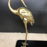70s gilded brass wader console