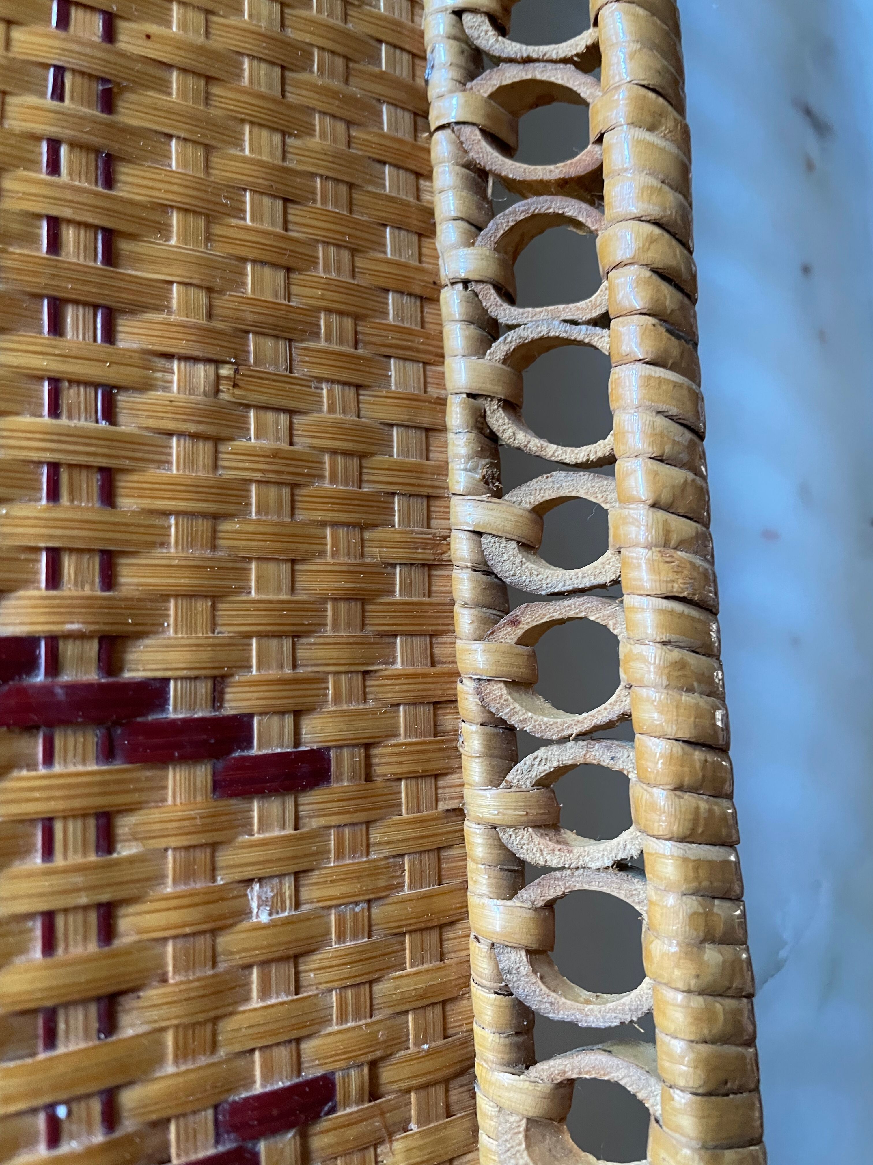 Vintage woven rattan top