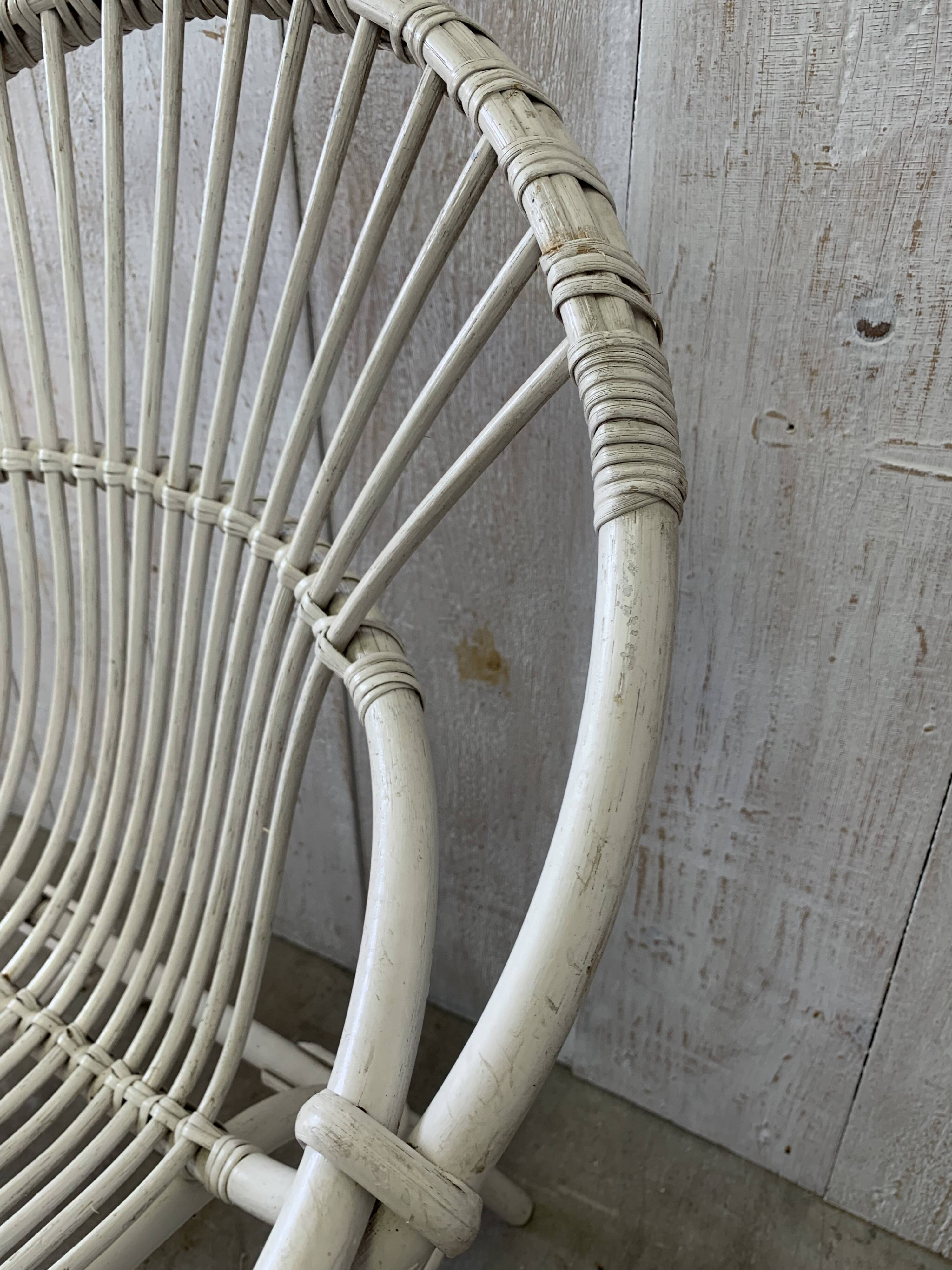Fauteuil en rotin vintage