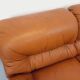 Vintage cognac camel leather canapé from the 1970s.