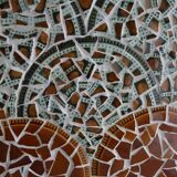 Colonne stèle en mosaïque années 70