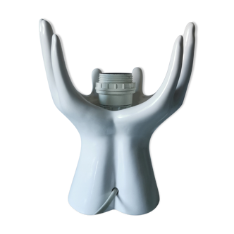White ceramic hand lamp