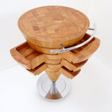 Cone-shaped kitchen unit with drawers