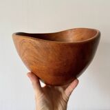 Vintage Wooden Teak Fruit Bowl