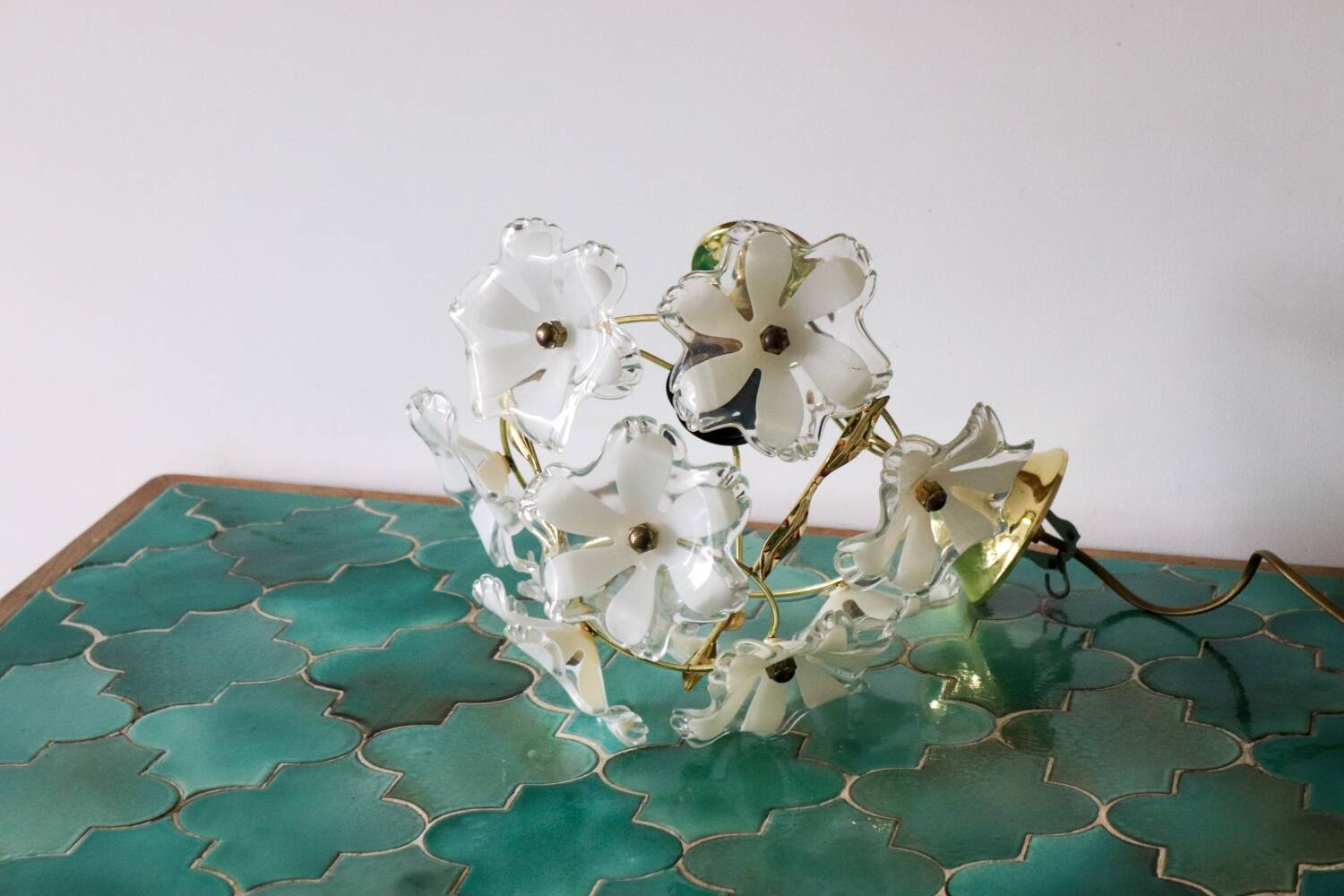 Lustre vintage fleurs murano Eglo