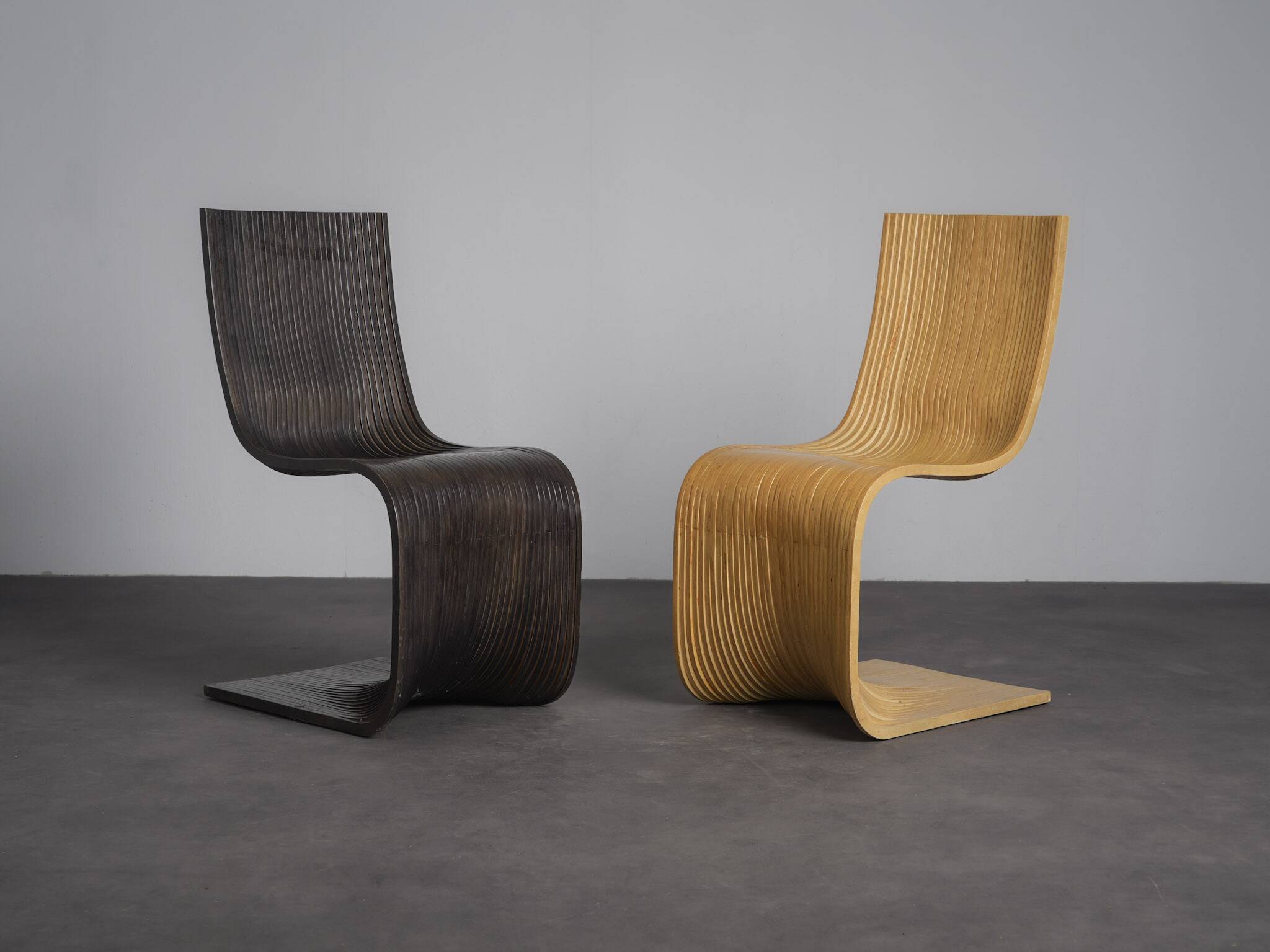 Pair of Contour Chairs by Alejandro Estrada for Piegatto, Guatemala, 2006