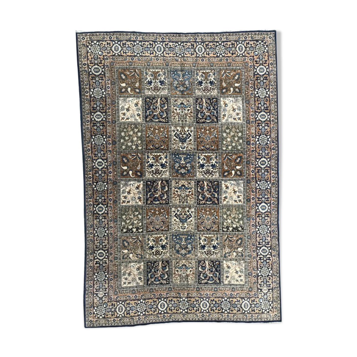 Old Persian Ghoum handmade carpet 207 X 303 cm