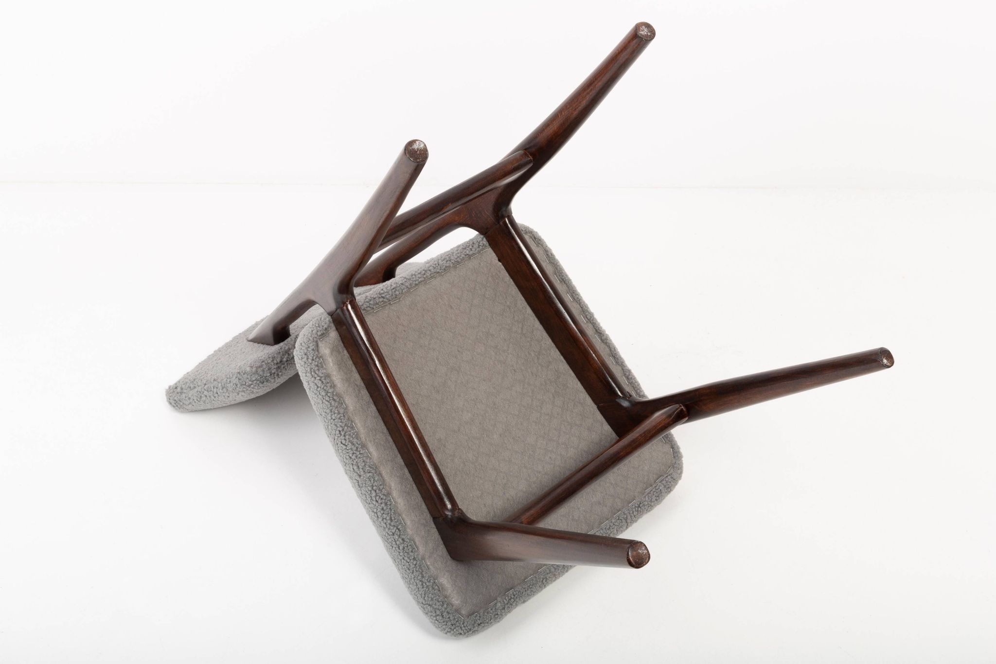 Grey Bouclé Chair from the 20th Century, 1960s