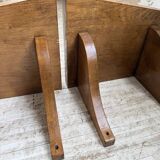 Pair of modernist constructivist wall-mounted bedside tables