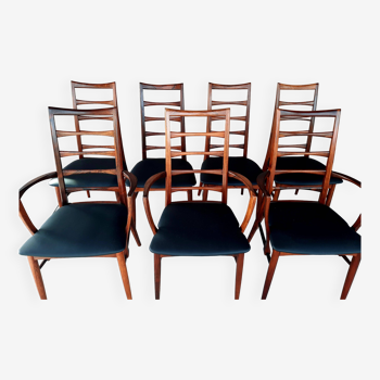 Set of 7 Niels Kofoed "Lis" chairs in rosewood