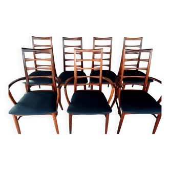 Set of 7 Niels Kofoed "Lis" chairs in rosewood