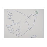 Pablo Picasso : La colombe de la Paix, Lithographie signée