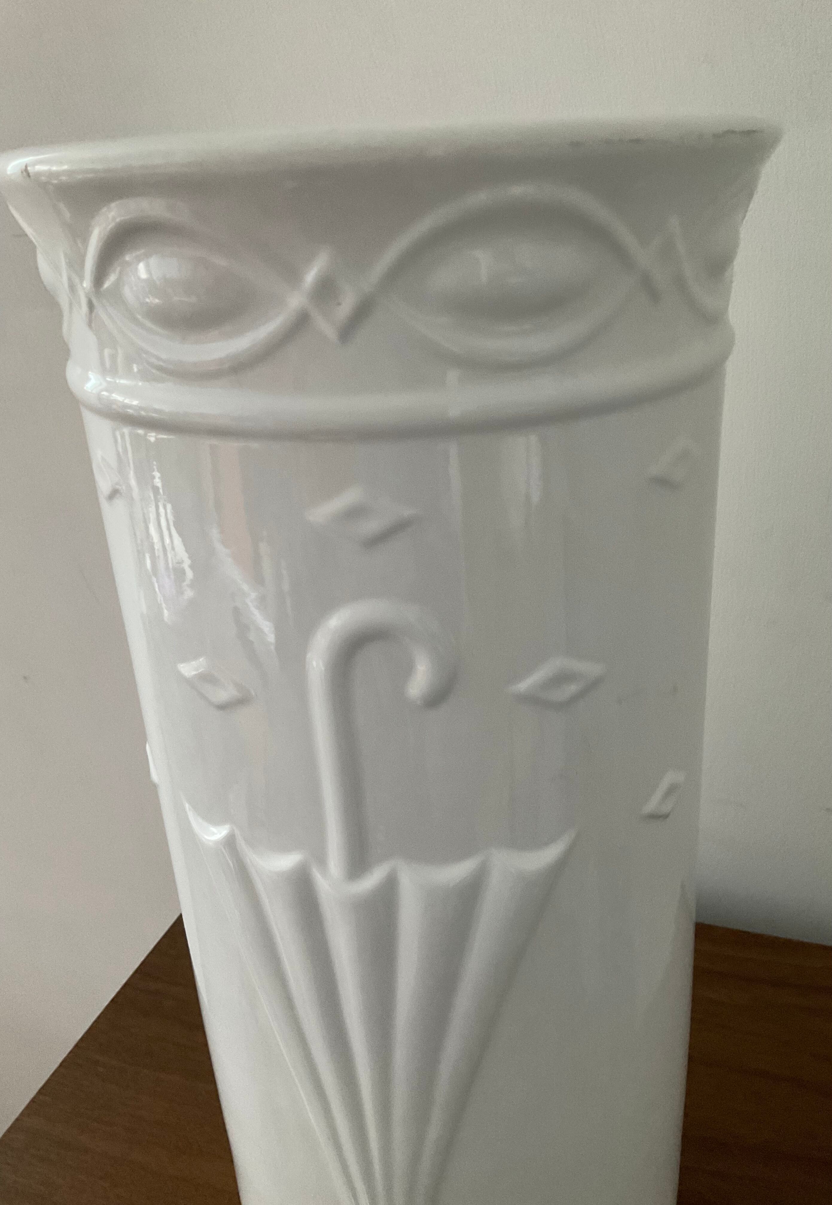 Umbrella holder Scheurich ceramic Germany 70s