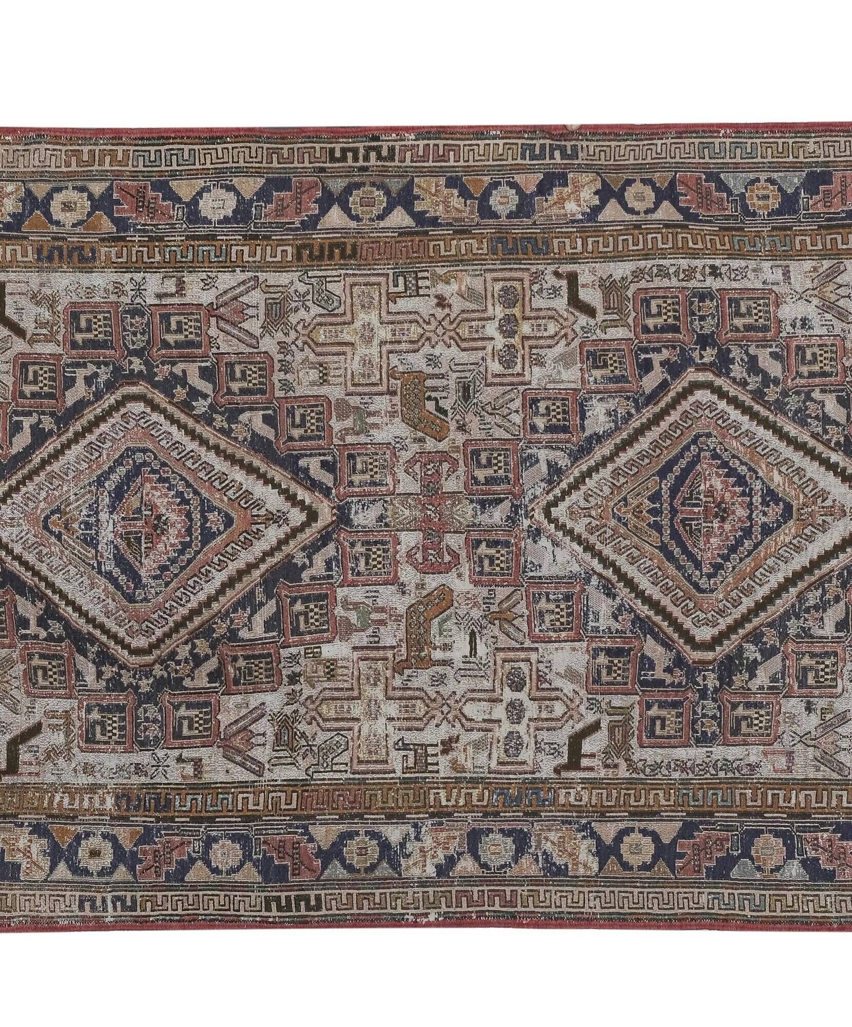 Vintage Turkish kilim handwoven 111x204 cm