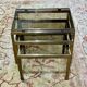 Set of 3 brass nesting tables by Guy Lefevre for Maison Jansen