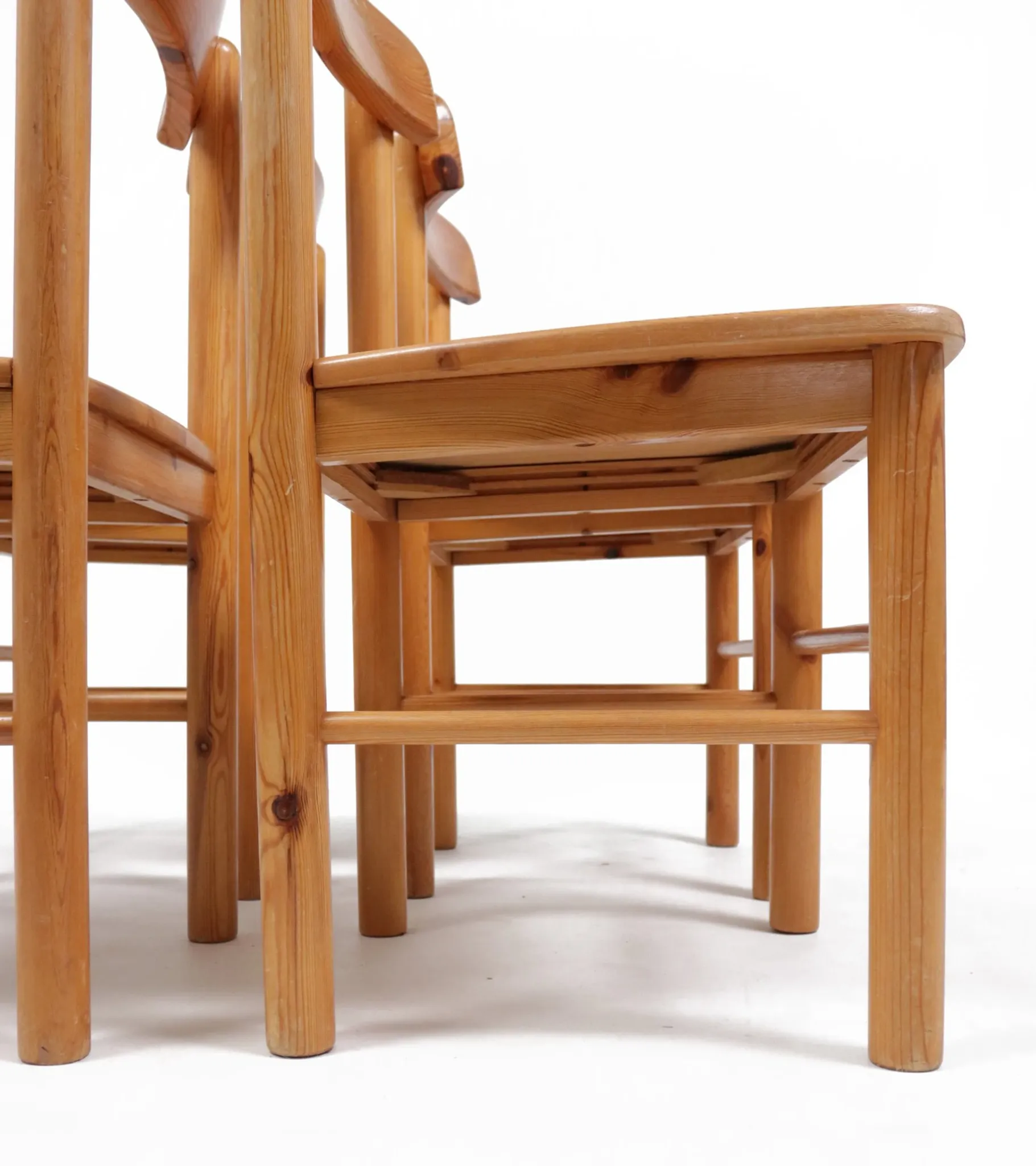 Set of 4 Danish pine chairs in Rainer Daumiller style – circa 1975