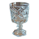 6 verres à pied en verre taillé