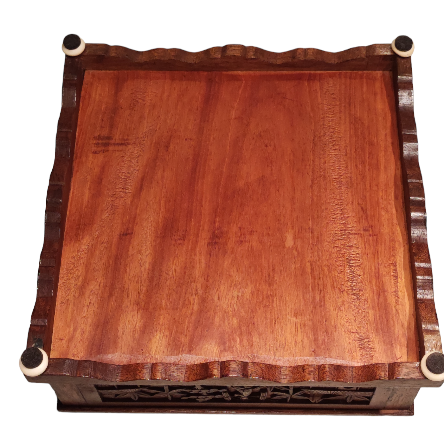 Chinese carved wood box