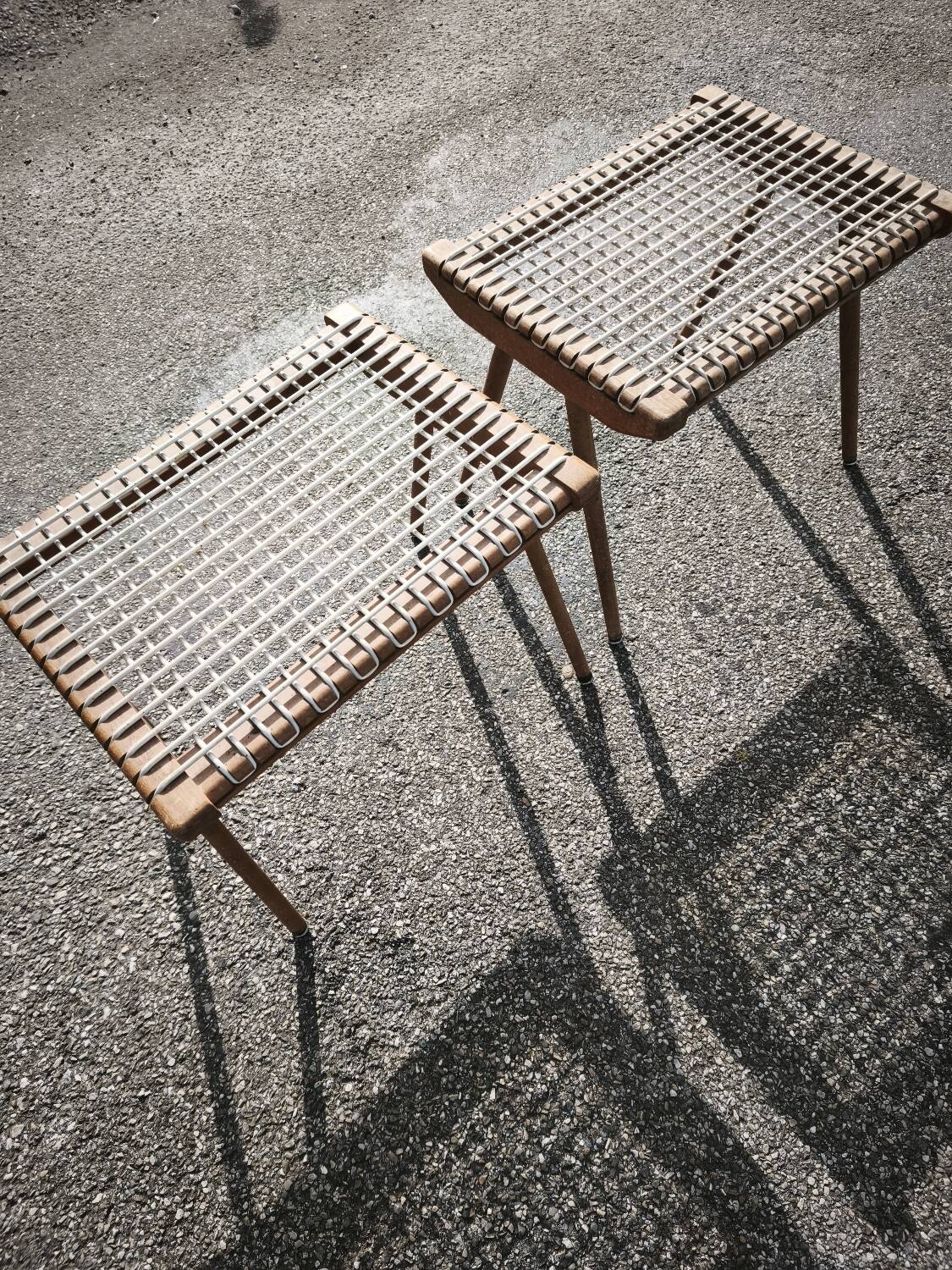 Pair of Georges Tigien stools