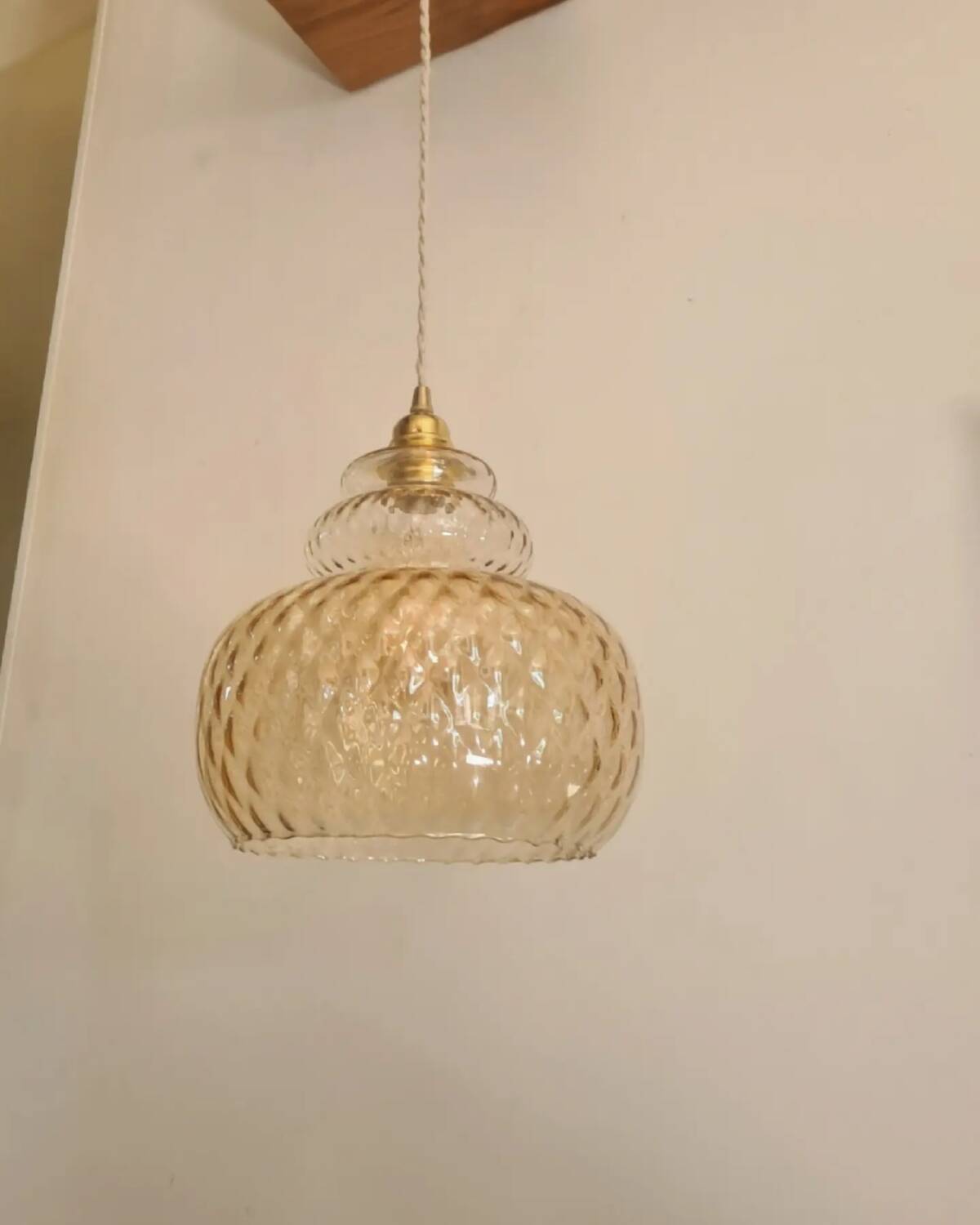 Vintage glass pendant light