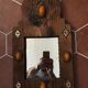 Miroir ancien en bois 56 x 30 cm