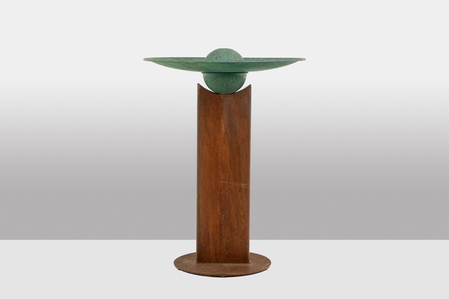 Tom Torrens. Fountain in corten and oxidised copper. 1990s.