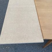 Scandinavian design extendable dining table stripped in raw teak 1960