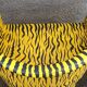 Wooden armchair with a "tiger" appearance.
