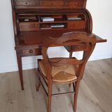 Antique wooden drop-leaf secretary, Louis XVI style.