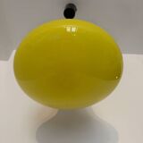 Suspension opaline jaune années 60