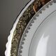 Set of 6 vintage flat plates ADP L Royal Limoges, gilded porcelain - 1