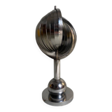 Vintage French Sculptural Table Lamp in Aluminium by Henri Mathieu, 1970s